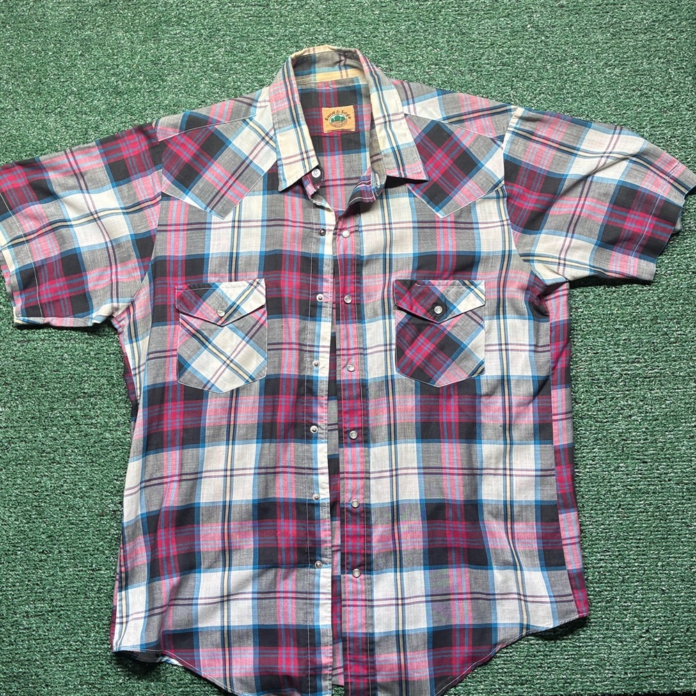 Plaid Short Sleeve Shirt
